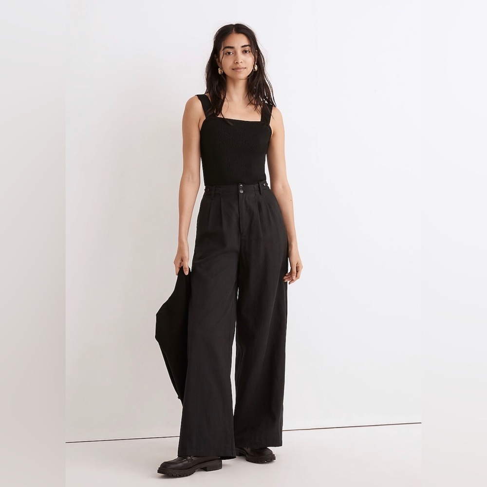 Madewell The Harlow Wide-Leg Pant 4P Black